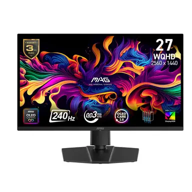 MSI MAG 271QP QD-OLED X24 écran plat de PC 67,3 cm (26.5") 2560 x 1440 pixels Wide Quad HD Noir