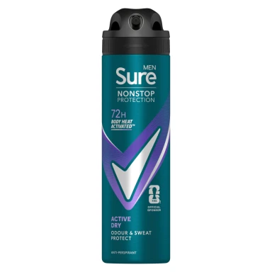 Sure Men Nonstop Protection Anti-Perspirant Aerosol Active Dry 150 ml