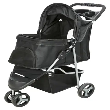 Huisdierenbuggy Zwart 80x47x100 cm