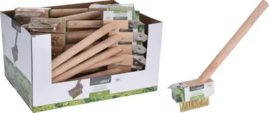 ProGarden Unkrautbürste mit Griff Gartenhof Drahtbürste mit Schaber 37cm