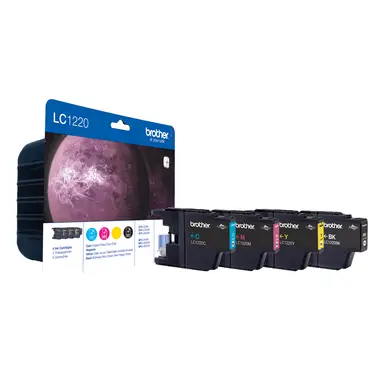 Brother LC1220VALBP inktcartridge 4 stuks origineel zwart, cyaan, magenta, geel