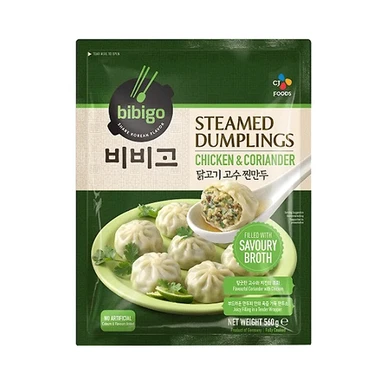 Bibigo Chicken & Coriander Steamed Dumplings 560g 必品阁鸡肉香菜蒸饺