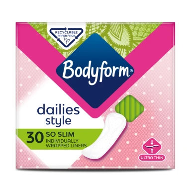 Bodyform Dailies So Slim Panty Liners 30 Pack