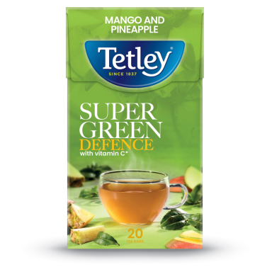 Tetley 20 Supergreen Vitamin C Tropical Tea 40g
