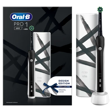 Oral-B Pro 1 680 Striking Design Cross Action Electric Toothbrush - Black