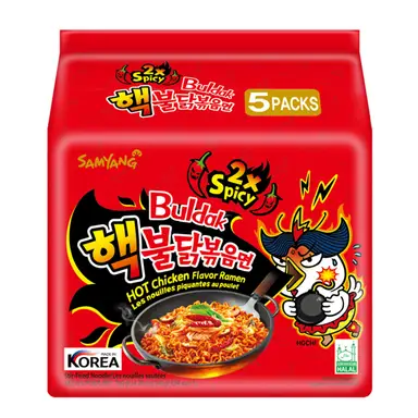 Samyang Dubbel Pittige Heet Kippen Ramen Multi 140gx5