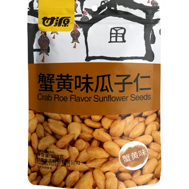 Graines de tournesol au goût d'œufs de crabe artificiels Ganyuan 208g