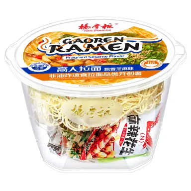Yang Zhang Gui Gaoren Ramen Noodles Fragrant Sesame Flavor 
157g/bowl 杨掌柜高人拉面飘香芝麻味
157g/桶