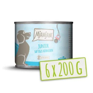 MjAMjAM Junior Conserves de poulet avec œuf 200 g x 6