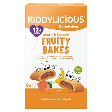 Kiddylicious Fruity Bakes Peach & Banana 12+ Months 159g