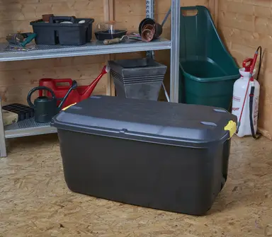 Strata 145L Heavy Duty Wheeled Trunk-Black/Yellow