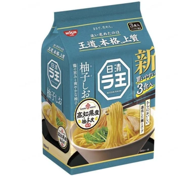Nissin RAOH Yuzu Zout 3 porties verpakking 279g