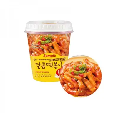 Sempio Instant Tteokbokki Reiskuchen süß & scharf 160g