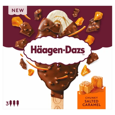 Häagen-Dazs 3 Chunky Salted Caramel Ice Cream Bars 204g