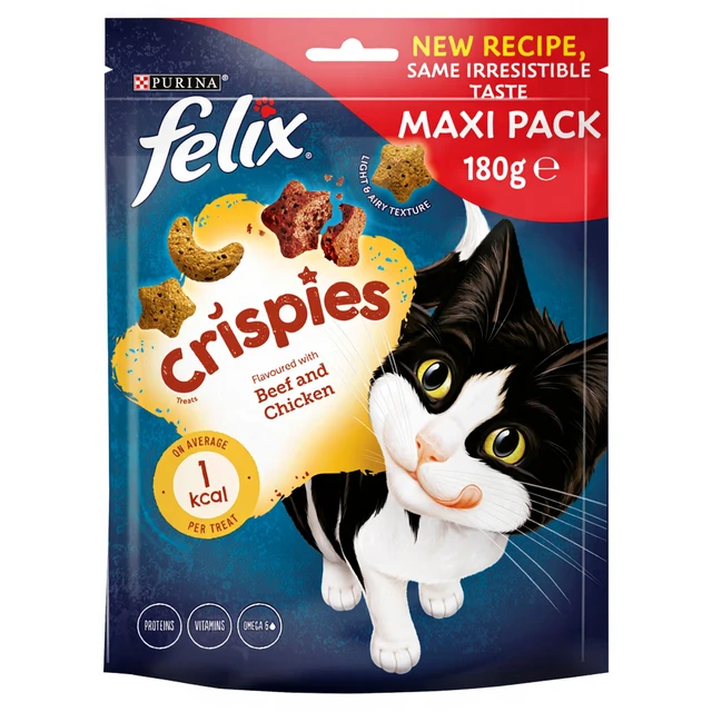 Felix Crispies Treats Flavoured with Beef and Chicken 180g