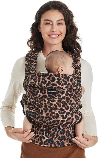 Momcozy Leopard Baby Carrier - Ergonomic Baby Carrier for 7-44 lbs,Leopard, 1 Unit
