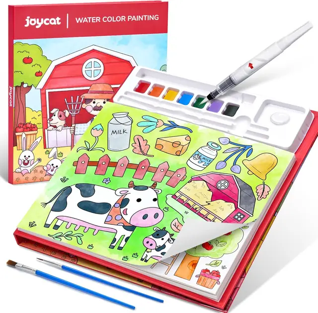JoyCat Farm Series Paint with Water Colouring Books