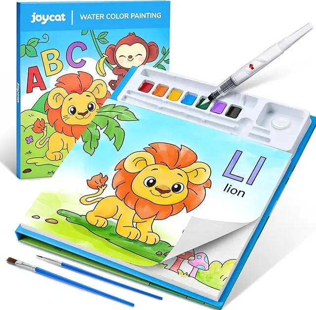 JoyCat Animal & Alphabet Series Paint with Water Colouring Book