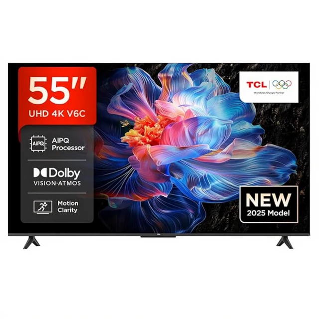 TCL 55V6C 55 Zoll 4K UHD  Smart TV  HDR10+, HVA-Panel, Dolby Vision