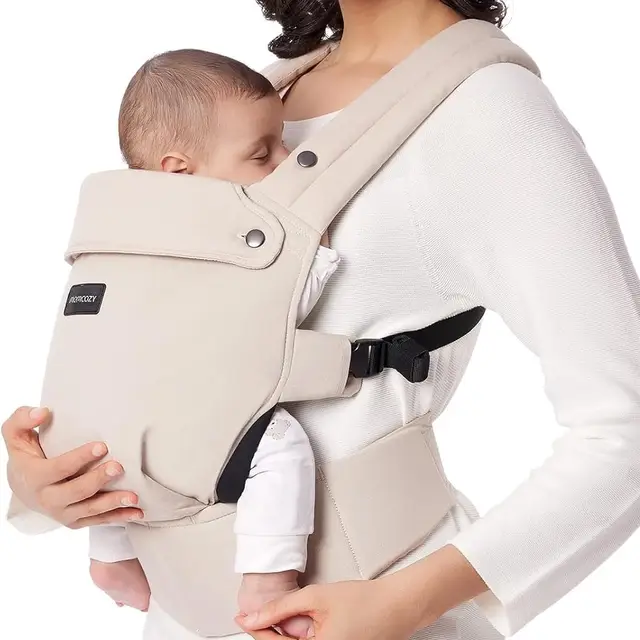 Momcozy Baby Carrier - Ergonomic Infant Carrier, 7-44 lbs, Lightweight with Enhanced Lumbar Support, Khaki, 1 piece