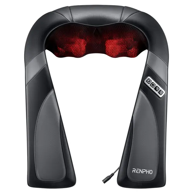 RENPHO Shiatsu Neck and Shoulder Massager with Heat, Massagers for Back and neck, Deep Tissue Kneading, Top Gift Picks