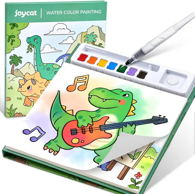 JoyCat Dinosaur and Vehicle Series Paint with Water Coloring Books