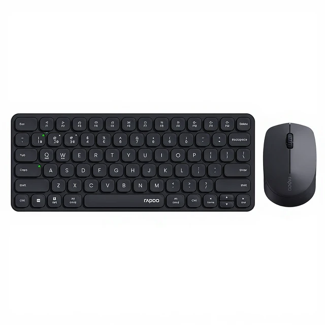 Rapoo 9010M Ensemble clavier et souris multi-appareils sans fil 2,4 GHz Bluetooth 5.0/4.0 sur piles - Noir