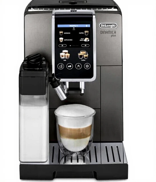 De’Longhi Dinamica Plus ECAM380.95.TB Kaffeevollautomat Titan Schwarz