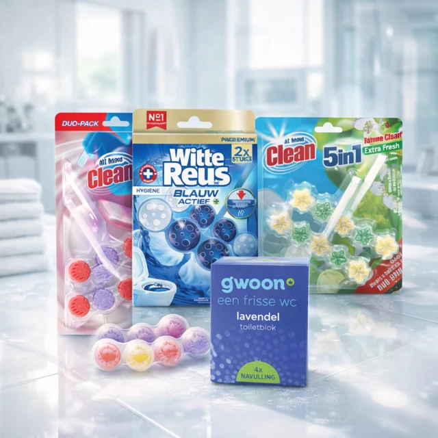 Het toiletblokken assortiment