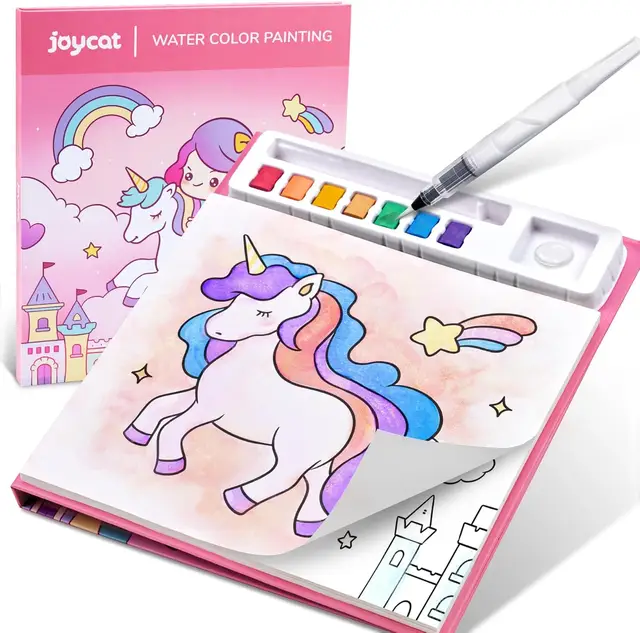 JoyCat Unicorn Series Paint with Water Colouring Books