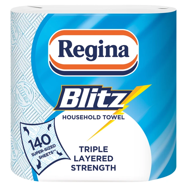 Regina Blitz Kitchen Roll 140 Supersized Sheets 2 Rolls