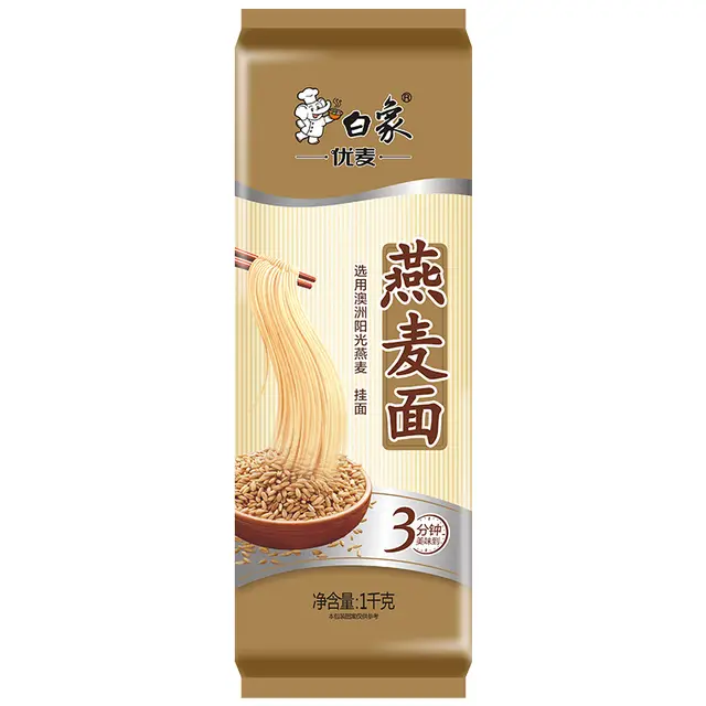 Baixiang Nouilles à l'avoine et à l'éléphant blanc de Baixiang 900 g