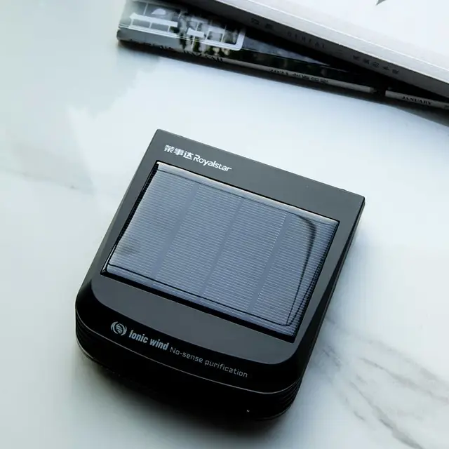 Royalstar Car-use Air Purifier – Negative Ion & Solar/USB Dual Power, Ultra Quiet, Compact & Portable, Energy Saving, 12m³ Powerful Coverage