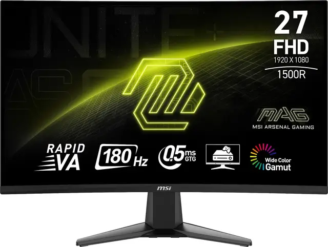 MSI MAG 27C6F computermonitor 68,6 cm (27") 1920 x 1080 pixels Full HD LCD zwart