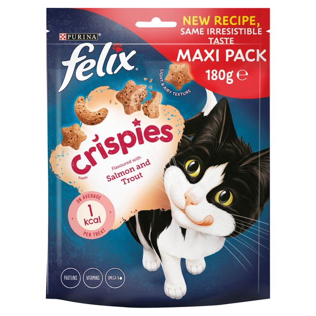 Felix Crispies Treats Flavoured with Salmon and Trout 180g