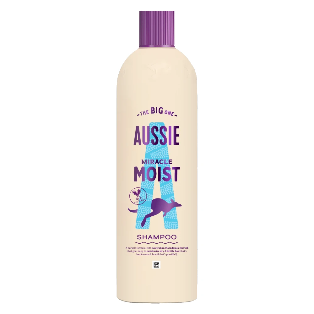 Aussie Miracle Moist Shampoo 400ml Moisture-Quenching Formula To Revive ...