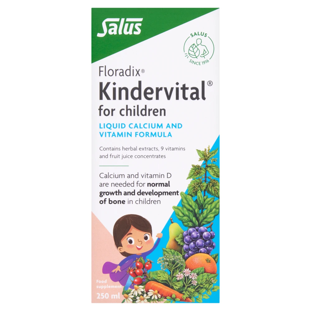 Floradix Kindervital Bone Support Liquid Calcium & Vitamin Formula for ...