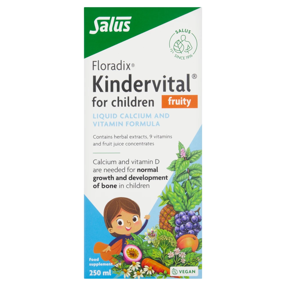 Floradix Kindervital Bone Support Liquid Calcium & Vitamin Formula for ...