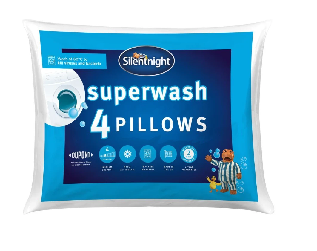 Silent Night Pillows Superwash Medium 4pk Pillows Duvets Joybuy silent-night-pillows-superwash-medium-4pk-pillows-duvets-joybuy
