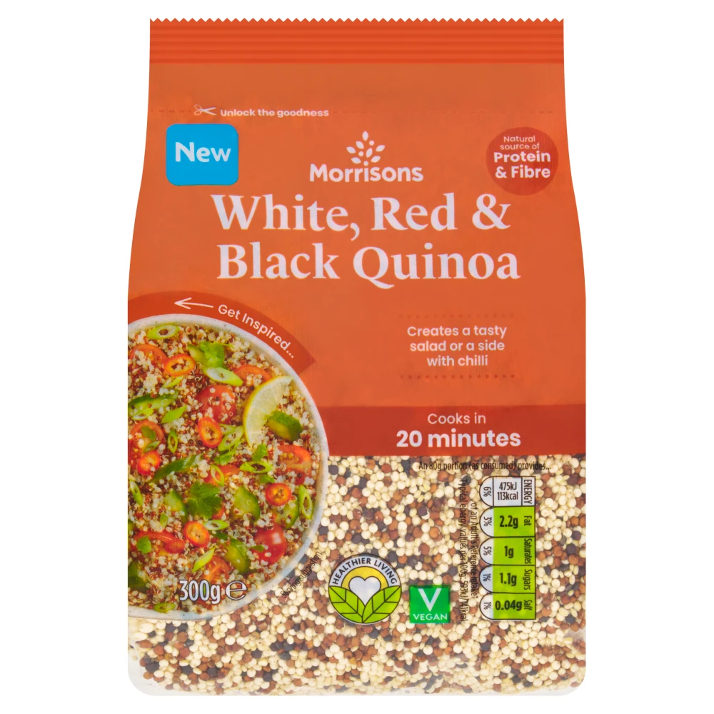 Morrisons White Red & Black Quinoa 300g | Rice, Pasta & Pulses | Joybuy