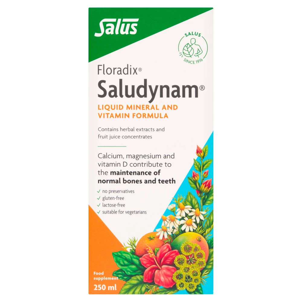 Floradix Saludynam Bone Support Liquid Calcium, Mineral & Vitamin ...
