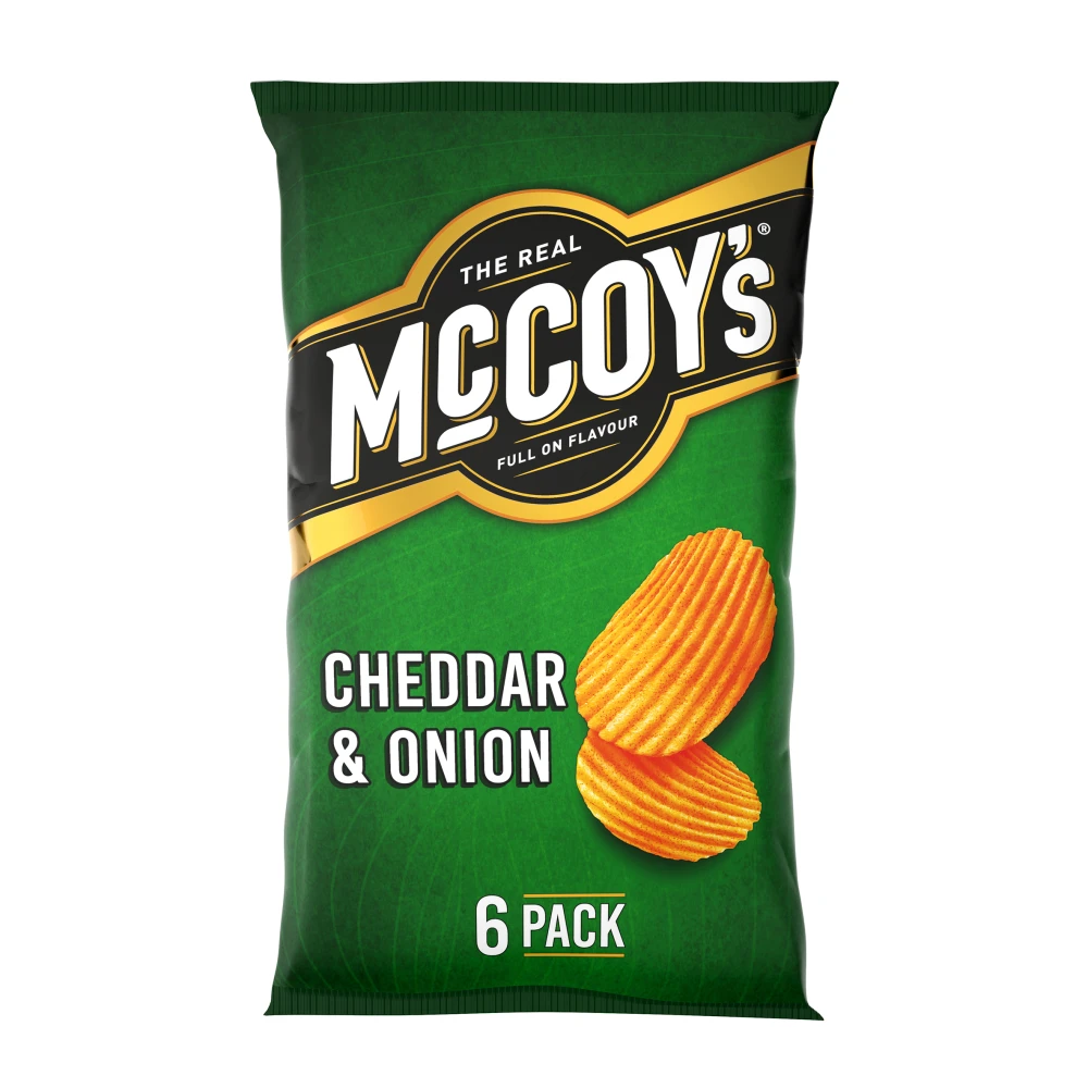 McCoys Ridge Cut Cheddar & Onion 6x25g | Crisps & Dips | Joybuy