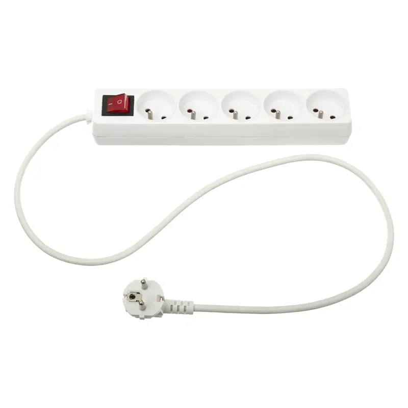 Würfel-Steckdosenadapter – 4/5 Fach Mehrfachsteckdose Mit Schaltern, 2 USB + Typ-C, 16A, Weiß