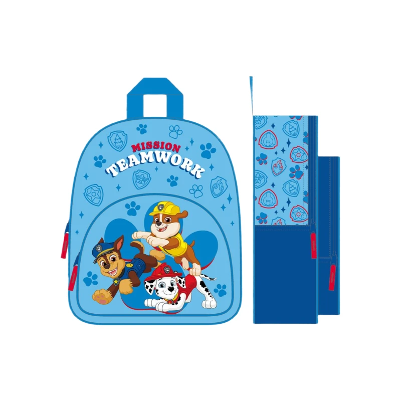 PERLETTI Pat Patrouille Trousse Scolaire Bleu pour Enfants - Paw Patrol Étui avec Imprimé Marcus Chase et PERLETTI Pat Patrouille Trousse Scolaire Bleu pour Enfants - Paw Patrol Étui avec Imprimé Marcus Chase et