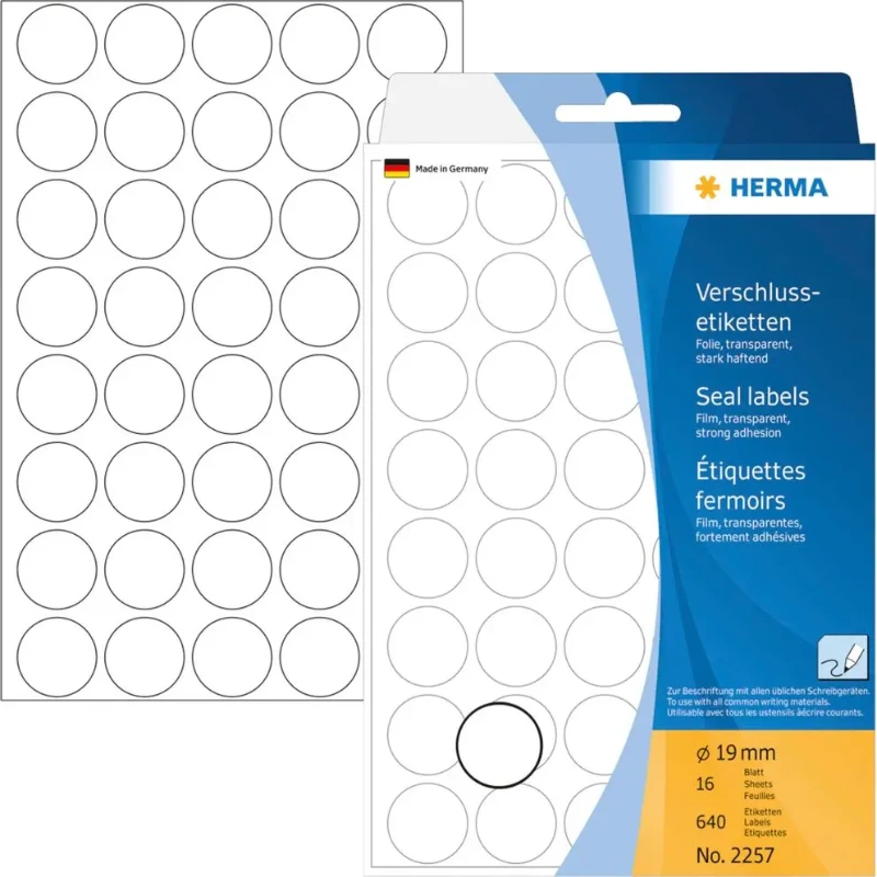 Ablösbare Etiketten A4, 52,5 x 21,2 mm, weiß - 5080