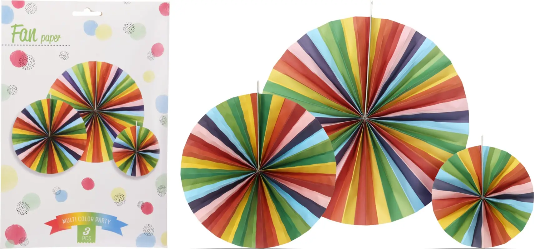 Fan Papier Set - 3 stuks, Meerdere Kleuren | Kunst- en knutselsets Fan Papier Set - 3 stuks, Meerdere Kleuren | Kunst- en knutselsets