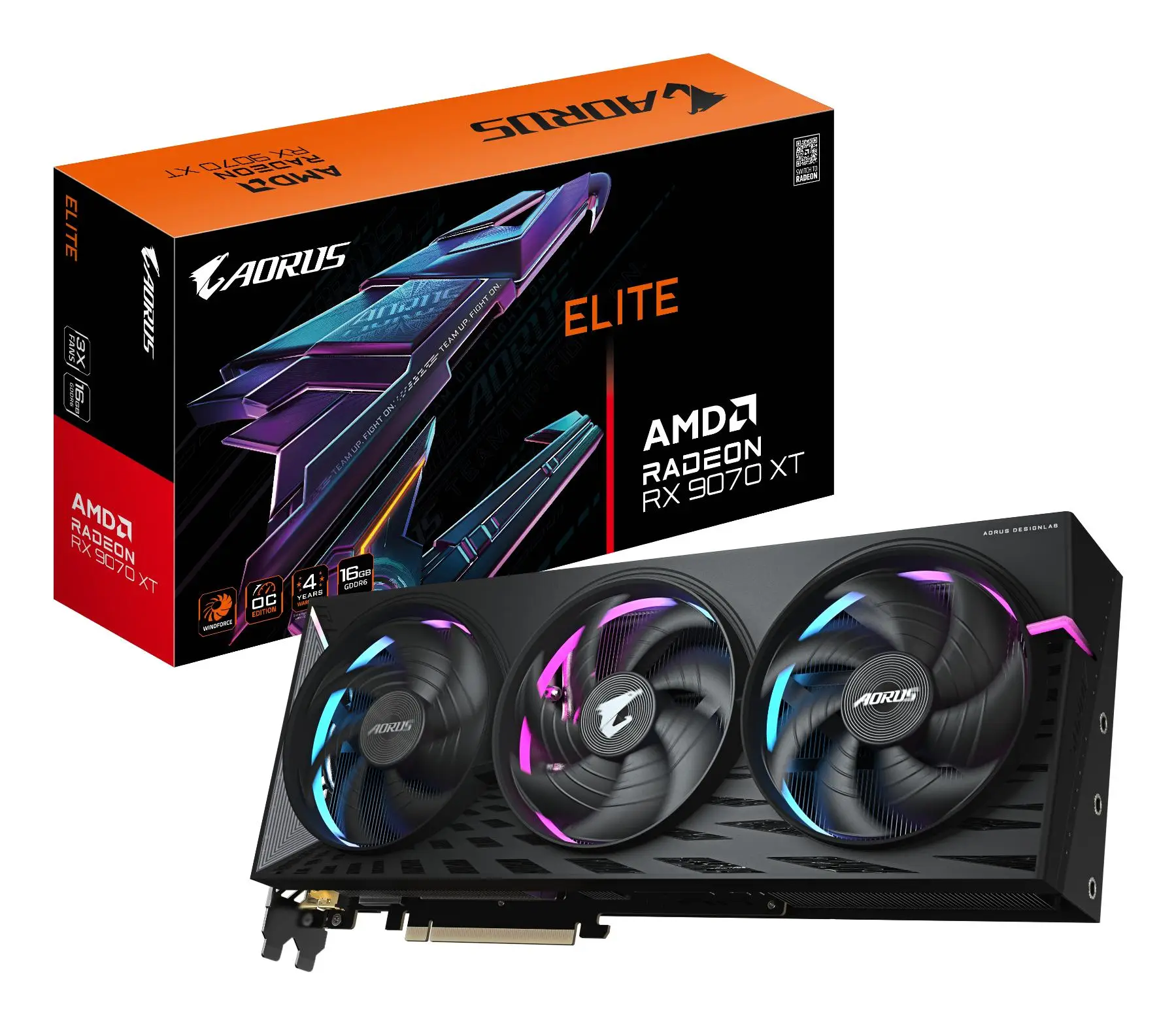 GIGABYTE AORUS Radeon RX 9070 XT ELITE 16G grafische kaart - 16 GB ...