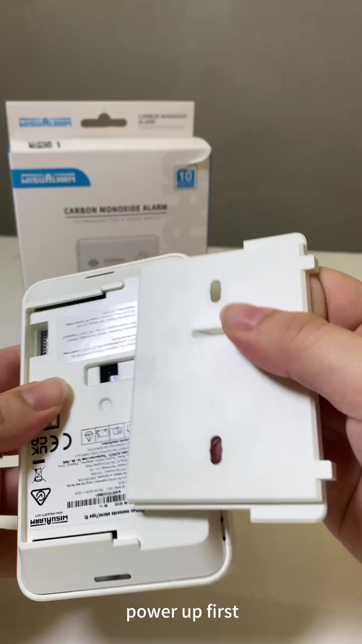 WISUALARM Carbon Monoxide Detector, 10-Year Battery Life, with Test/Silence Button, Conforms to EN 50291 Standard image 0