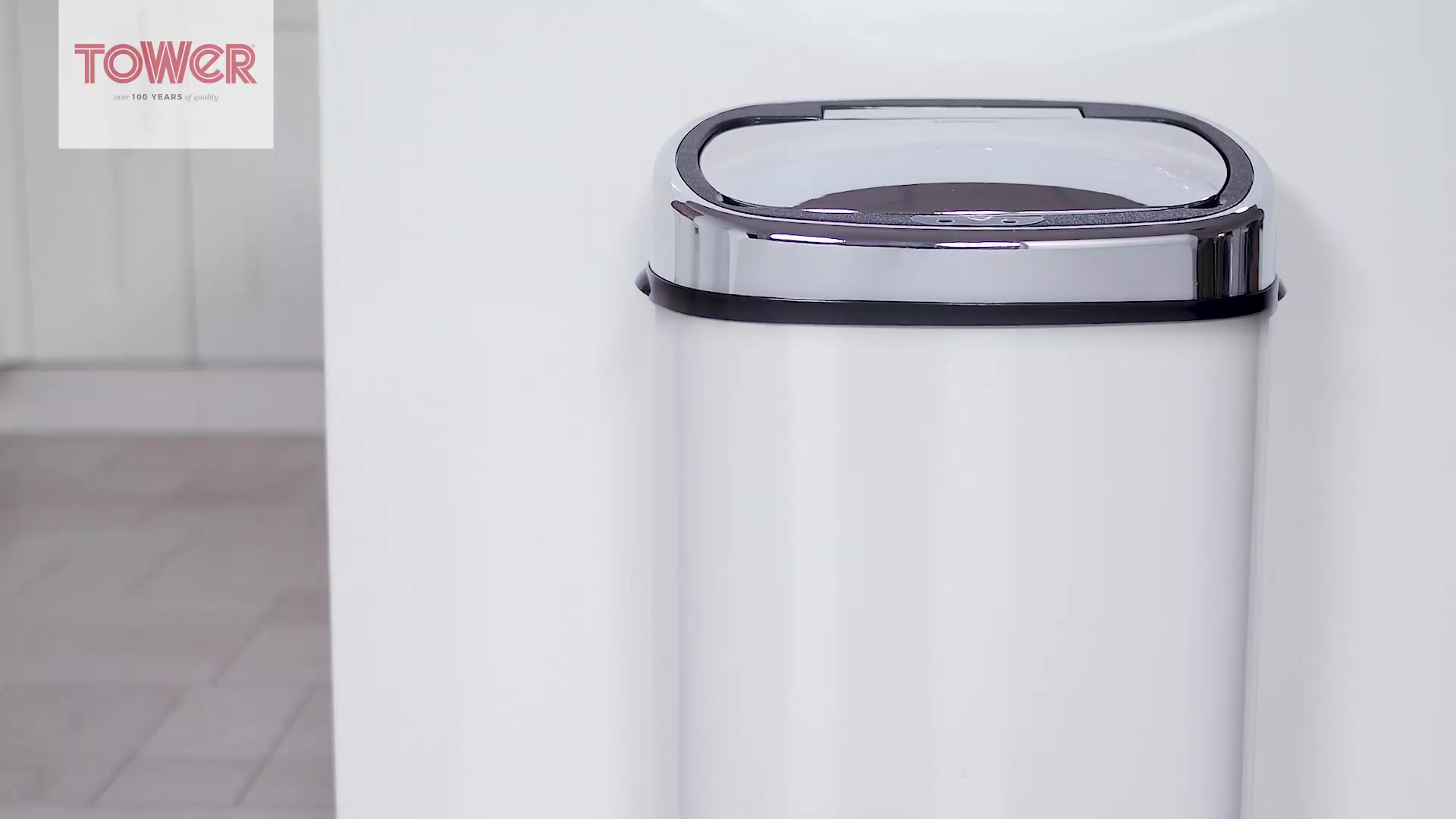 Tower Kitchen Bin with Sensor Lid 58 Litres, Charcoal image 0