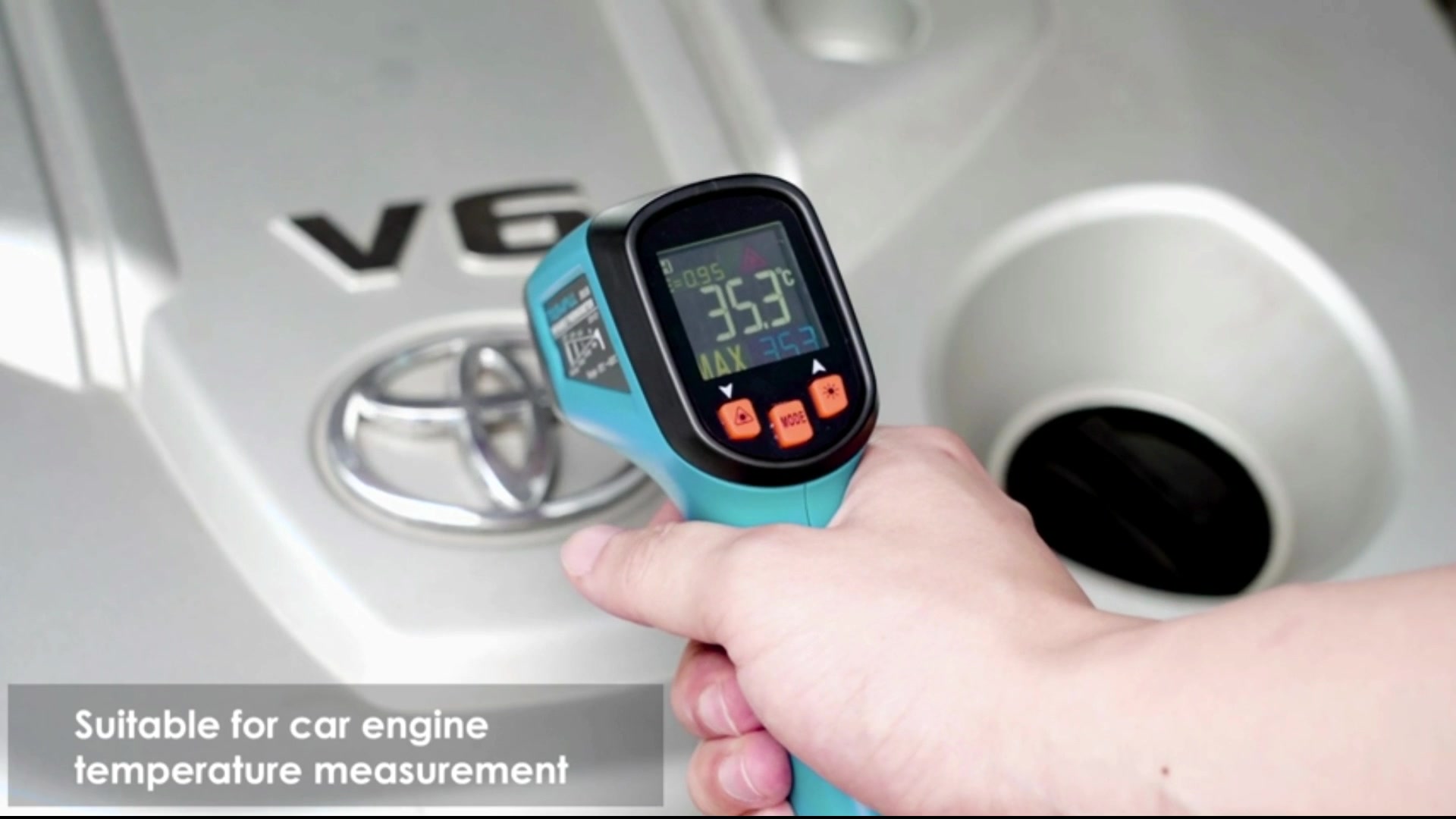 Tilswall Infrared Thermometer Gun, Laser Temperature Gun, -50°C~600°C (-58F~1112F) with Adjustable Emissivity, for Cooking/Pizza Oven/BBQ/Vehicle Repair, Meat Thermometer included,Not for Human image 0